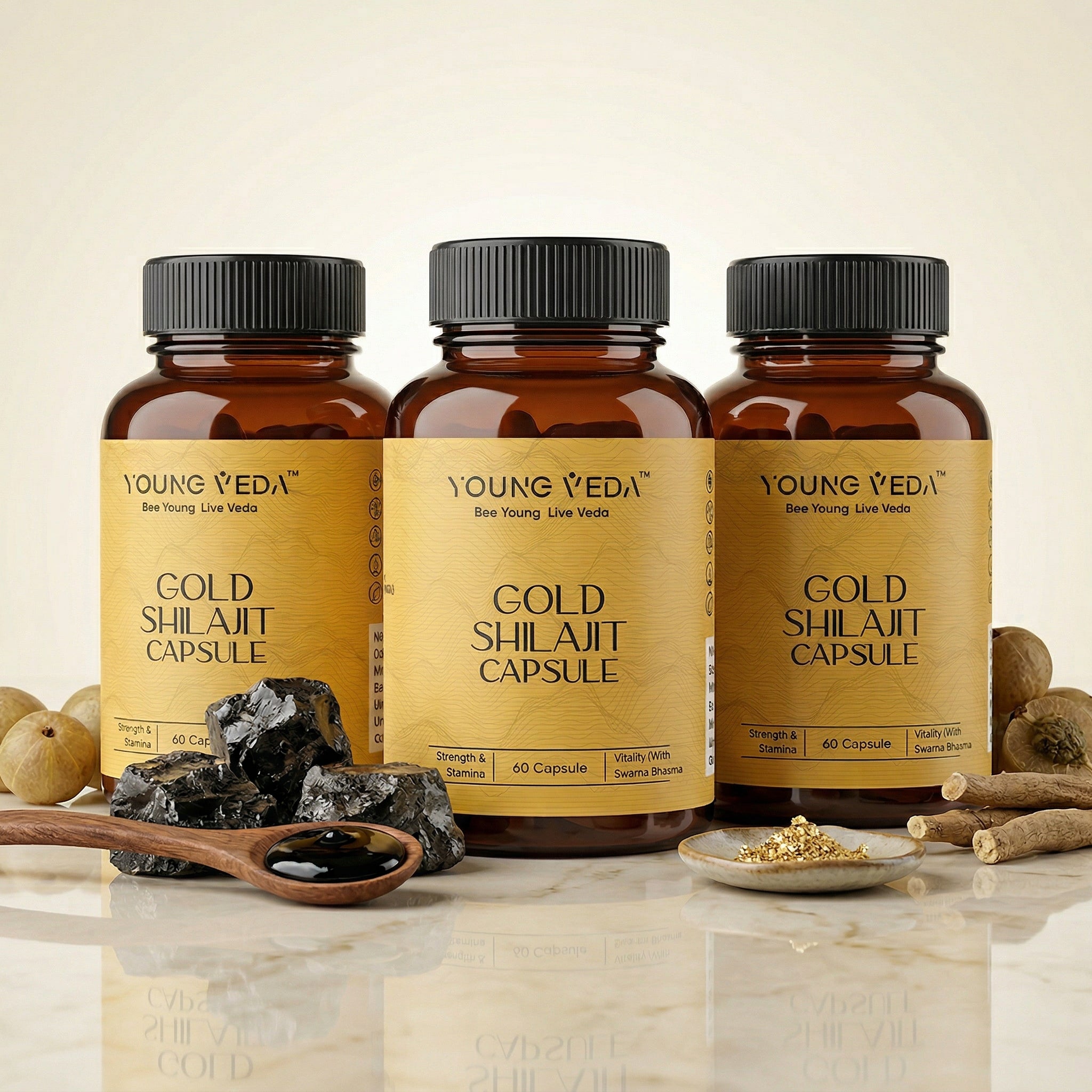 Gold Shilajit Capsules for Stamina & Endurance