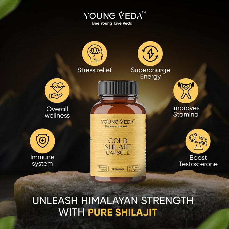 Gold Shilajit Capsules for Stamina & Endurance